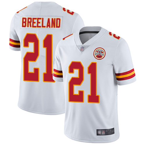 Youth Kansas City Chiefs #21 Breeland Bashaud White Vapor Untouchable Limited Player Football Nike NFL Jersey->nfl t-shirts->Sports Accessory